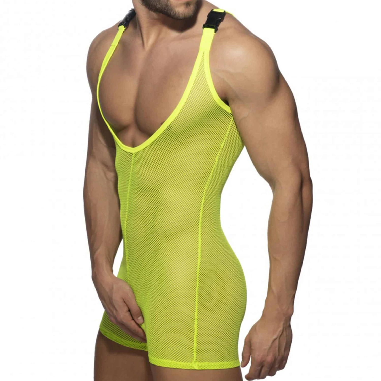 Body Mesh Wrestling Jaune Fluo 1 Body Mesh Wrestling Jaune Fluo