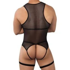 Body String Jarretière Résille Noir