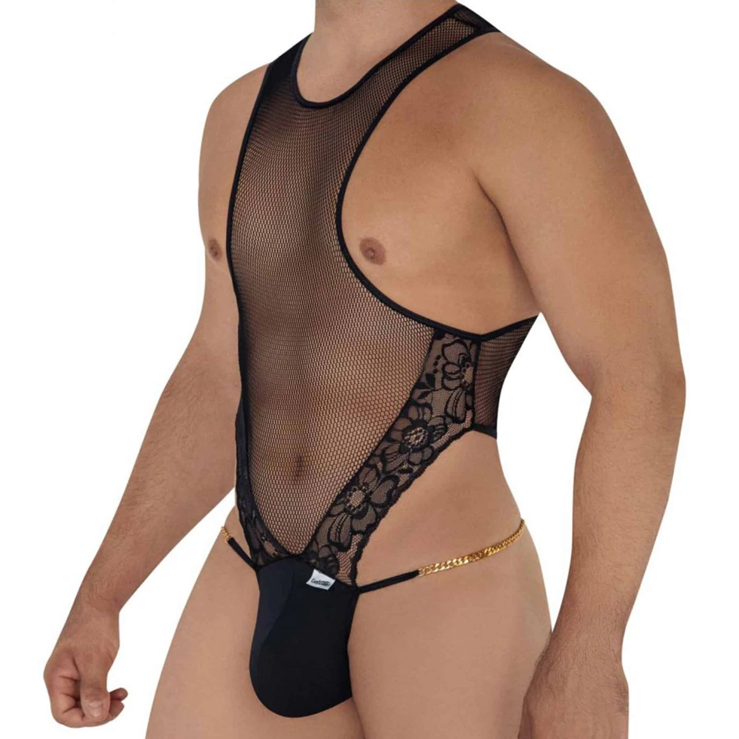 Body String Résille Dentelle Chaînette Noir 2 Body String Résille Dentelle Chaînette Noir – Image 2