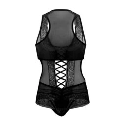 Body String Résille Dentelle Et Lacets Noir -Boutique De Sous-vêtements body string resille dentelle et lacets noir candyman 4