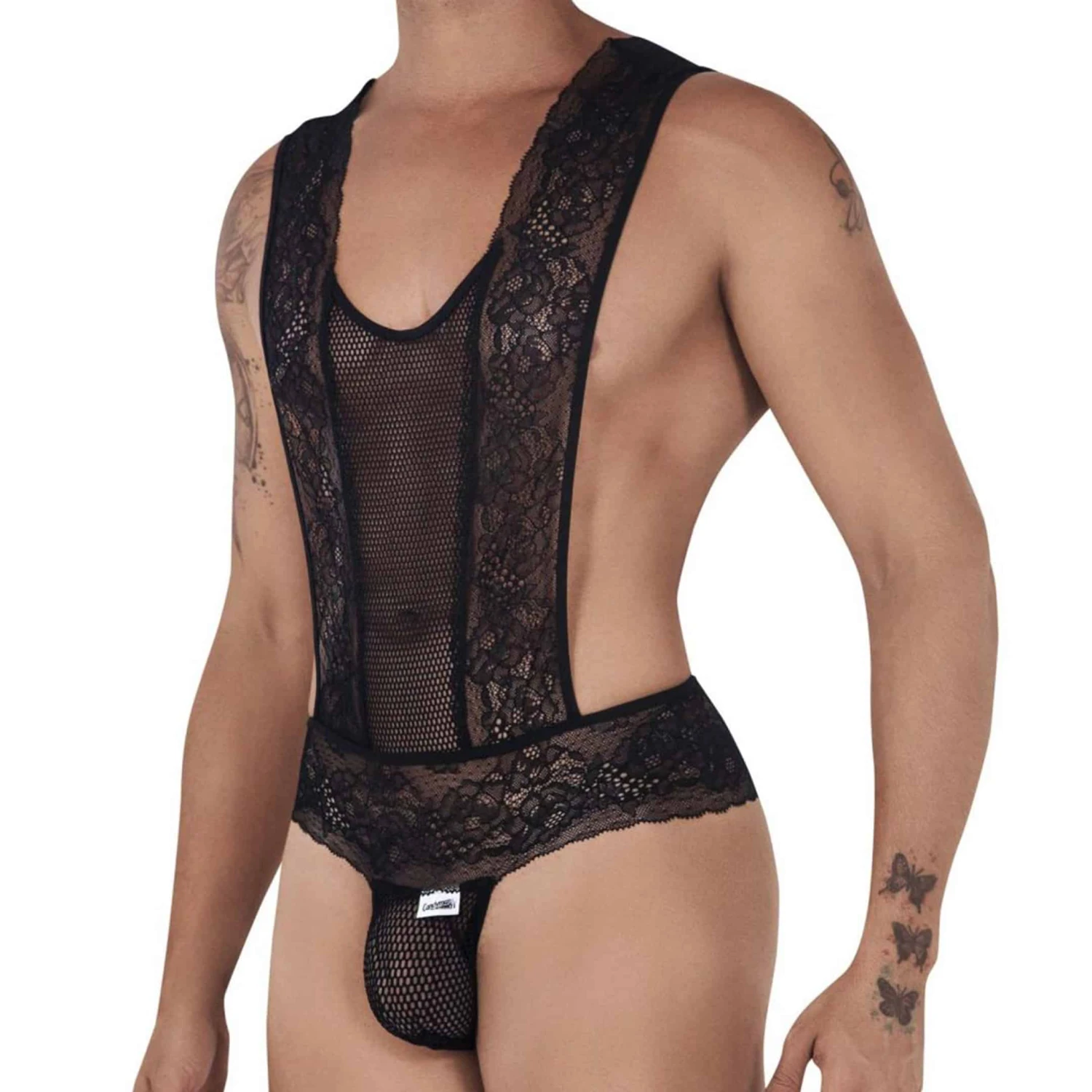 Body String Tablier Résille Dentelle Noir 2 Body String Tablier Résille Dentelle Noir – Image 2