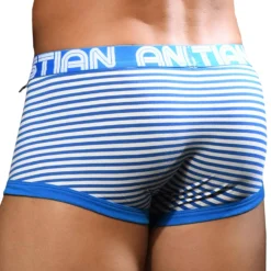 Boxer Almost Naked Fly Stripe Bleu Electrique - Blanc -Boutique De Sous-vêtements boxer almost naked fly stripe bleu electrique blanc andrew christian 2