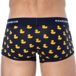Boxer Court Canard Coton Bleu Marine 5 Boxer Court Canard Coton Bleu Marine -Boutique De Sous-vêtements boxer court canard coton bleu marine garcon francais 2