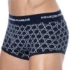 Boxer Court Cercle Coton Bleu Marine