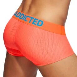 Boxer Court Cockring Mesh Neon Orange Fluo 5 Boxer Court Cockring Mesh Neon Orange Fluo -Boutique De Sous-vêtements boxer court cockring mesh neon orange fluo addicted 2