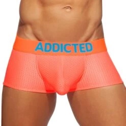 Boxer Court Cockring Mesh Neon Orange Fluo