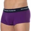 Boxer Court Coton Aubergine