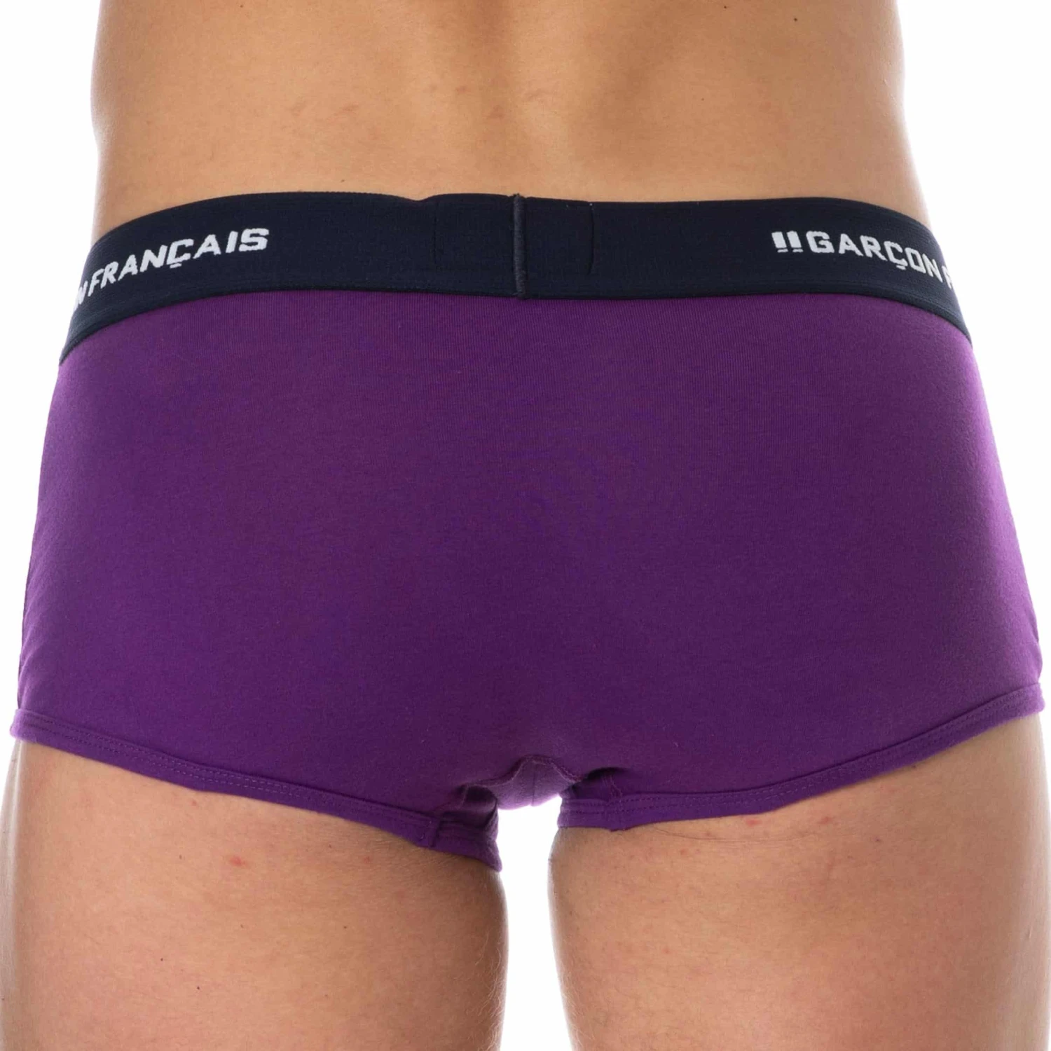 Boxer Court Coton Aubergine 3 Boxer Court Coton Aubergine – Image 3