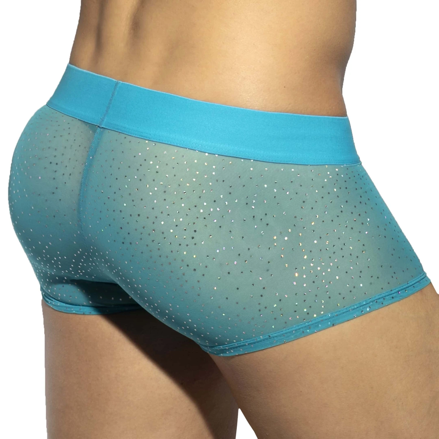 Boxer Court Net Glitter Bleu Turquoise 1 Boxer Court Net Glitter Bleu Turquoise