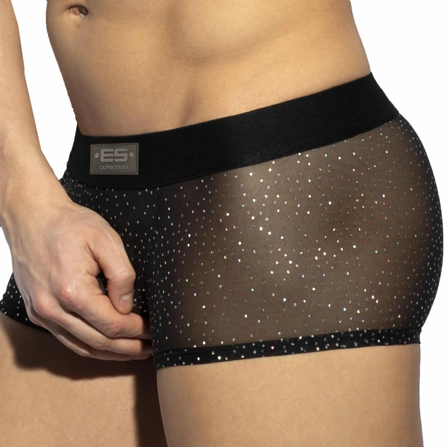 Boxer Court Net Glitter Noir 2 Boxer Court Net Glitter Noir – Image 2