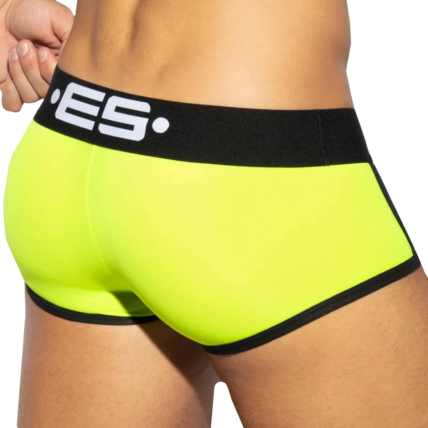 Boxer Court Sport Microfibre Jaune Fluo 2 Boxer Court Sport Microfibre Jaune Fluo – Image 2