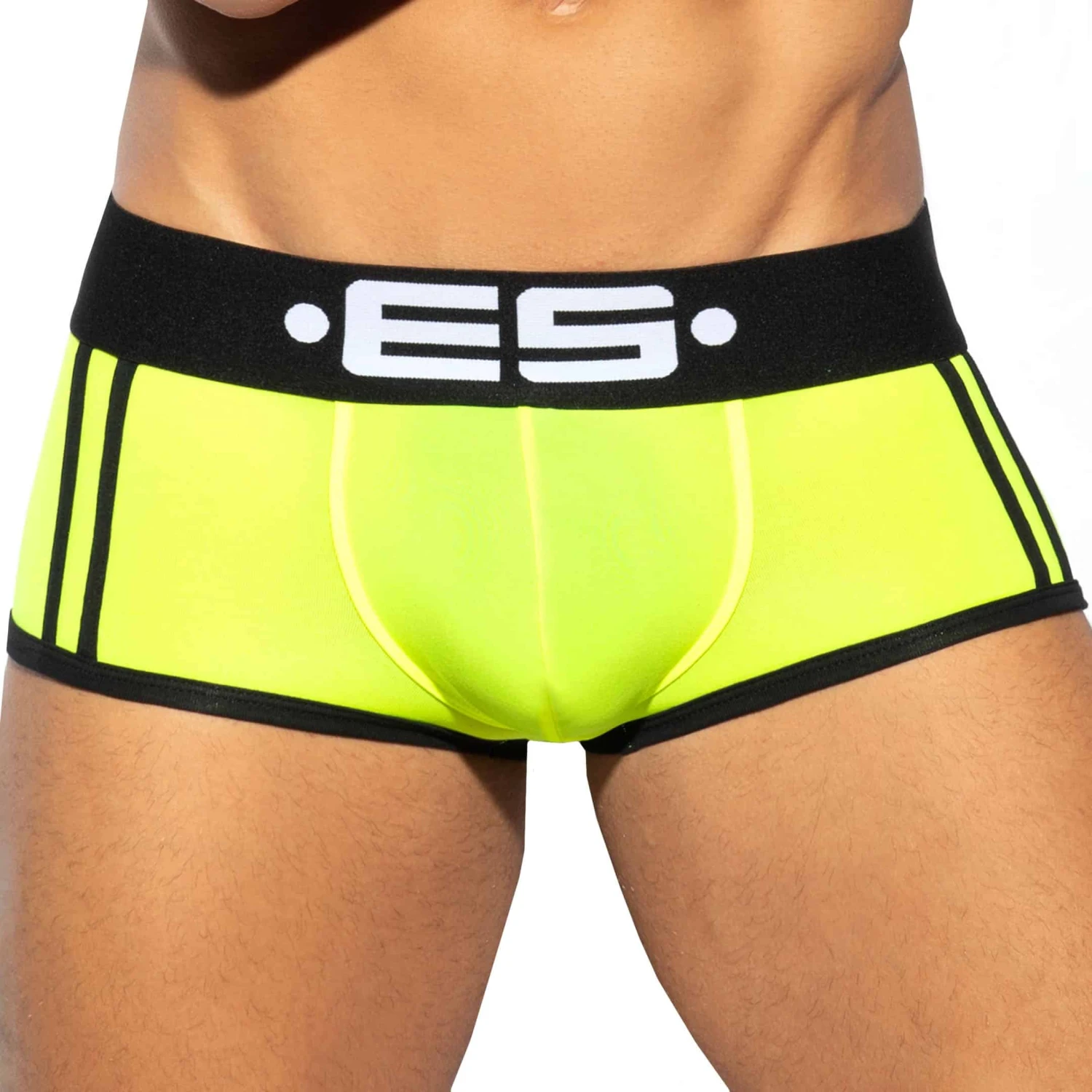 Boxer Court Sport Microfibre Jaune Fluo 1 Boxer Court Sport Microfibre Jaune Fluo