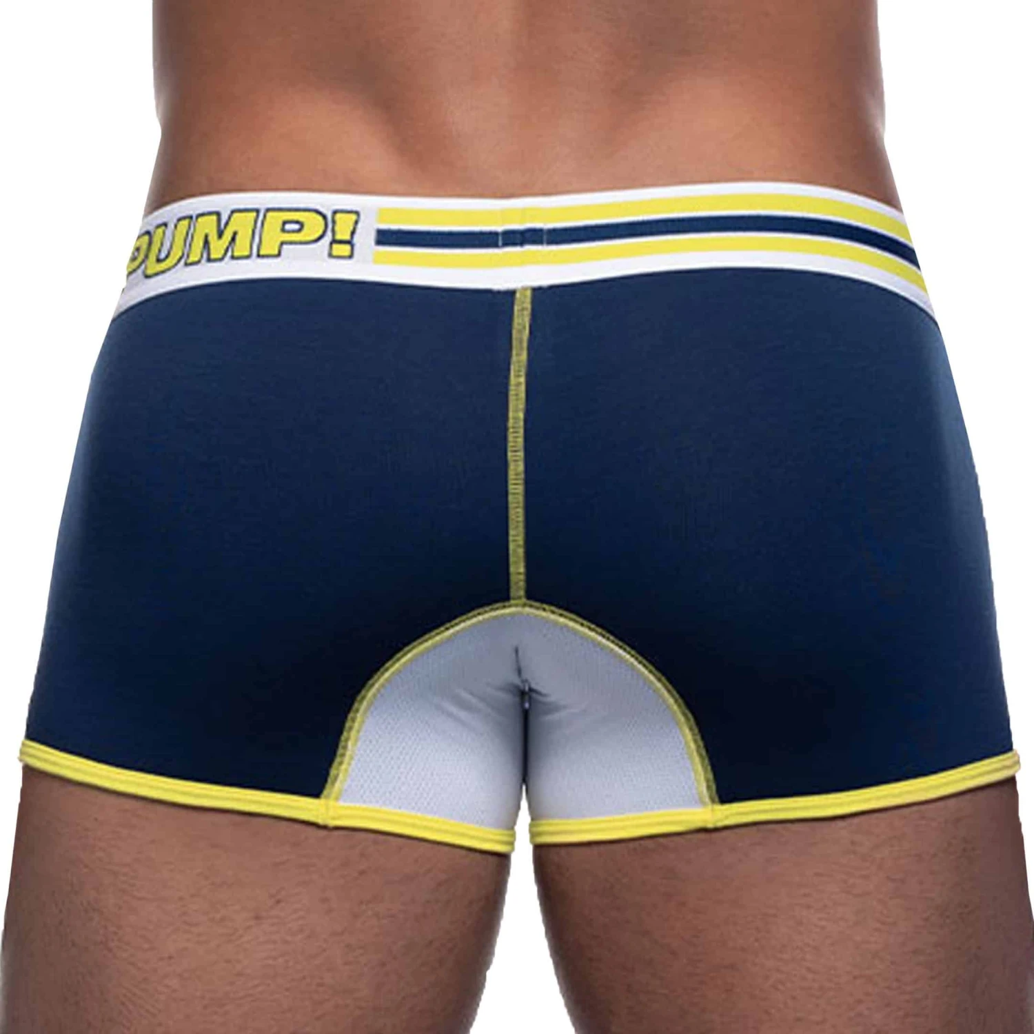 Boxer Court Sportboy Recharge Bleu Marine - Jaune 2 Boxer Court Sportboy Recharge Bleu Marine - Jaune – Image 2