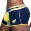 Boxer Court Sportboy Recharge Bleu Marine - Jaune