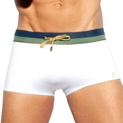 Boxer De Bain Court Cruise Blanc