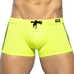 Boxer De Bain Disco Pop Jaune Fluo