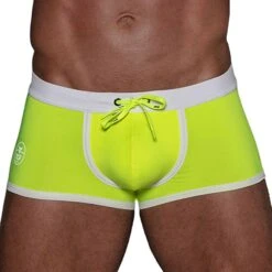Boxer De Bain Neon Jaune Fluo