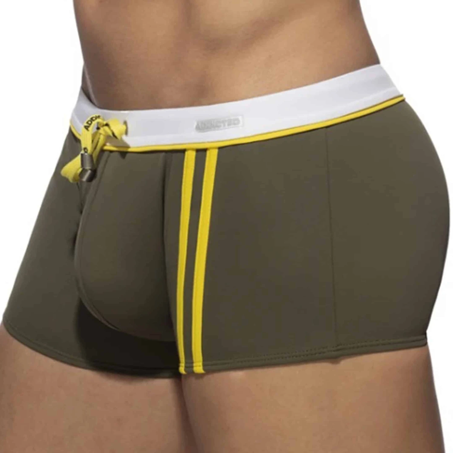 Boxer De Bain Sport Detail Binding Kaki 1 Boxer De Bain Sport Detail Binding Kaki