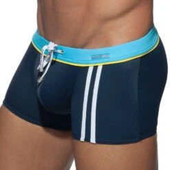 Boxer De Bain Sport Detail Binding Marine