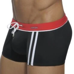 Boxer De Bain Sport Detail Binding Noir