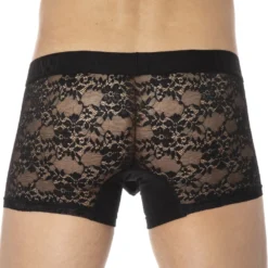 Boxer Dentelle SexyNoir -Boutique De Sous-vêtements boxer dentelle sexy noir doreanse 2