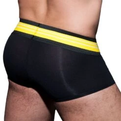 Boxer Double Stripe Noir - Jaune