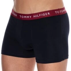 Boxer Essential Coton Recyclé Bleu Marine - Rouge