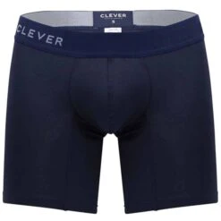 Boxer Long Caribbean Coton Bleu Marine -Boutique De Sous-vêtements boxer long caribbean coton bleu marine clever 2