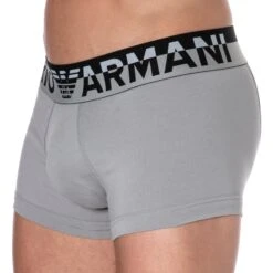 Boxer Megalogo Coton Gris Pierre