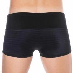 Boxer Microfibre Rayé Noir 5 Boxer Microfibre Rayé Noir -Boutique De Sous-vêtements boxer microfibre raye noir lookme 2