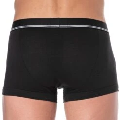 Boxer Mixed Waistband Coton Noir -Boutique De Sous-vêtements boxer mixed waistband coton noir emporio armani 2