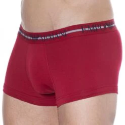 Boxer Mixed Waistband Coton Rouge
