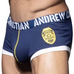 Boxer Police Bleu Marine 5 Boxer Police Bleu Marine -Boutique De Sous-vêtements boxer police bleu marine andrew christian 2