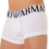 Boxer Stretch Cotton Megalogo Blanc