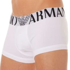 Boxer Stretch Cotton Megalogo Blanc