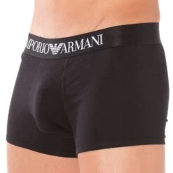 Boxer Stretch Cotton Noir