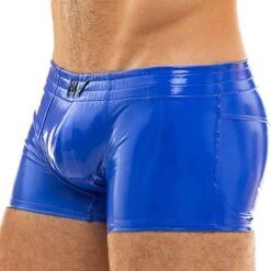 Boxer Viral Vinyle Bleu Roi