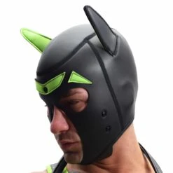 Cagoule Poundtown Glow Pup - Noir - Vert Fluo -Boutique De Sous-vêtements cagoule poundtown glow pup noir vert fluo breedwell 2