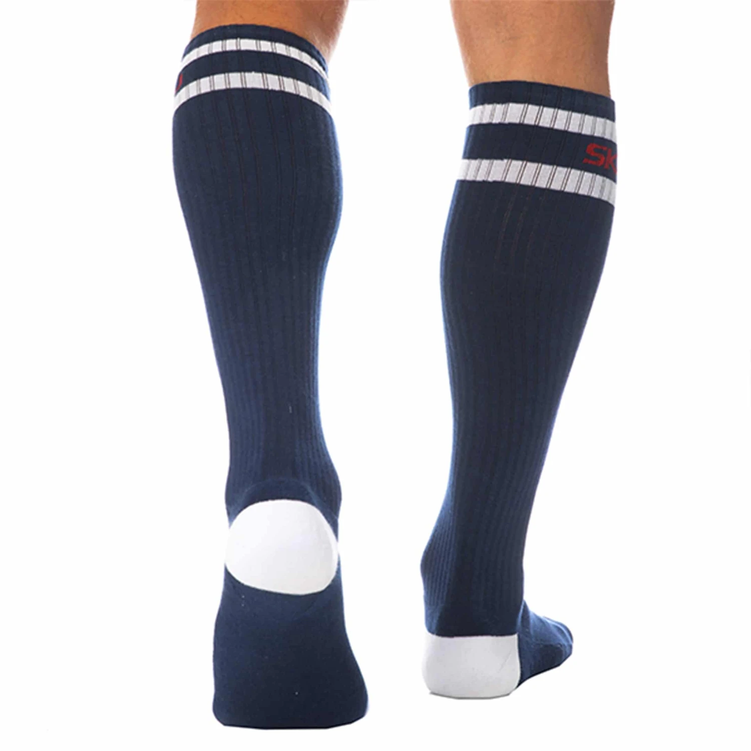 Chaussettes Sport Hautes Bleu Marine 2 Chaussettes Sport Hautes Bleu Marine – Image 2