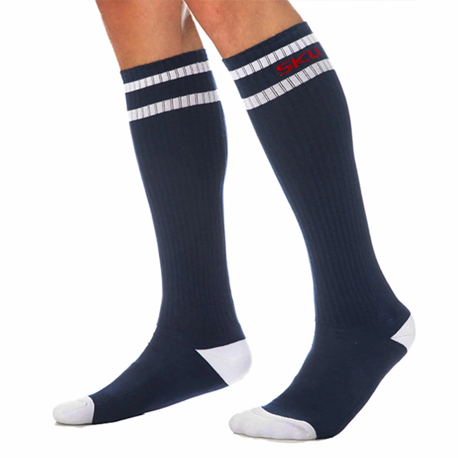 Chaussettes Sport Hautes Bleu Marine 1 Chaussettes Sport Hautes Bleu Marine