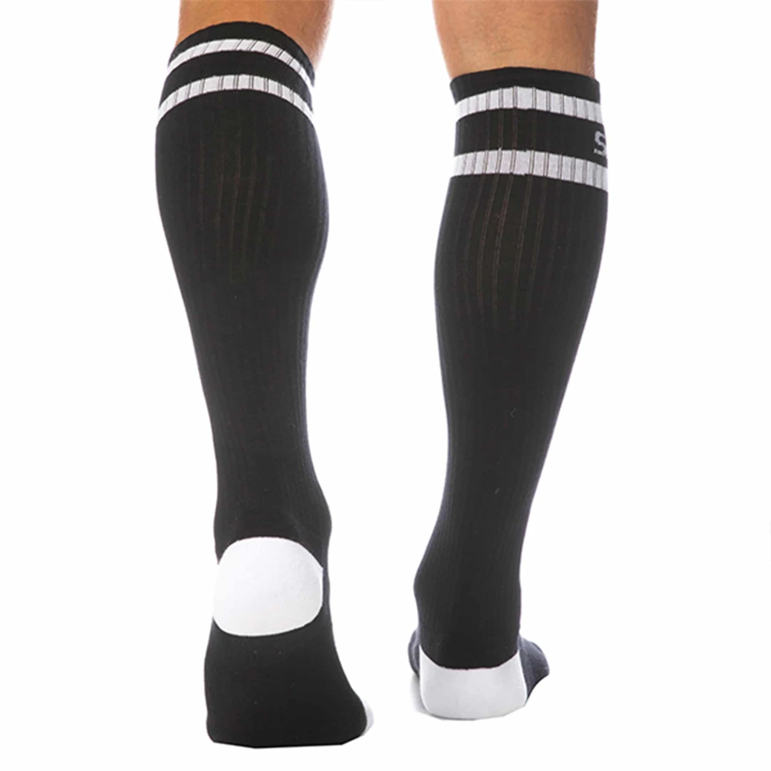 Chaussettes Sport Hautes Noires 2 Chaussettes Sport Hautes Noires – Image 2