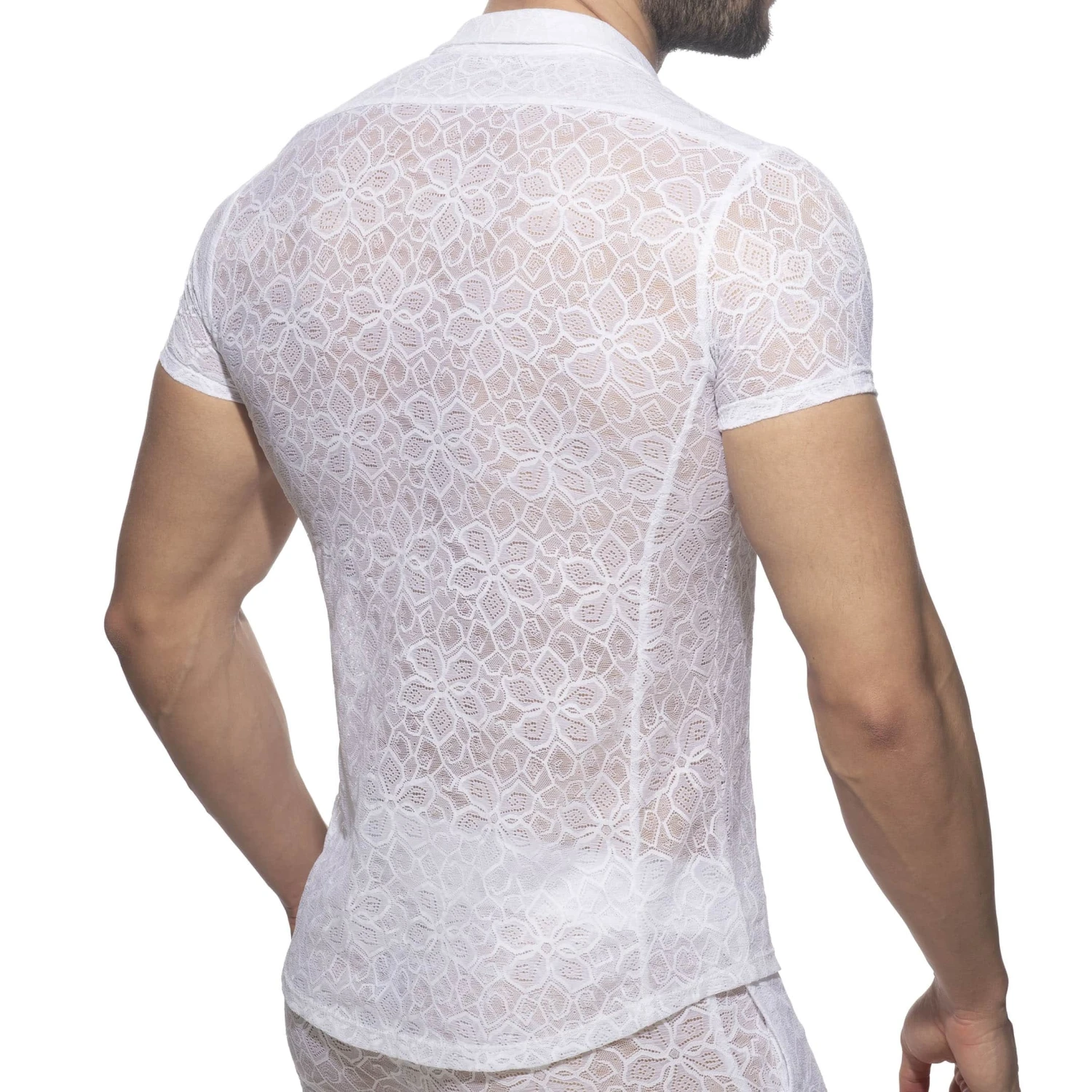 Chemisette Dentelle Florale Blanche 2 Chemisette Dentelle Florale Blanche – Image 2