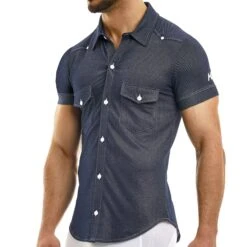 Chemisette Jeans Bleu Marine