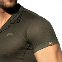 Chemisette Slim Fit Microfibre Vert Kaki 5 Chemisette Slim Fit Microfibre Vert Kaki -Boutique De Sous-vêtements chemisette slim fit microfibre vert kaki es collection 2