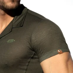 Chemisette Slim Fit Microfibre Vert Kaki 5 Chemisette Slim Fit Microfibre Vert Kaki -Boutique De Sous-vêtements chemisette slim fit microfibre vert kaki es collection 2 scaled