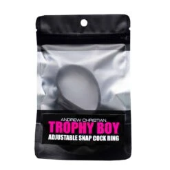 Cockring Trophy Boy Ajustable Par Boutons-Pression - Noir 6 Cockring Trophy Boy Ajustable Par Boutons-Pression - Noir -Boutique De Sous-vêtements cockring trophy boy ajustable par boutons pression noir andrew christian 2