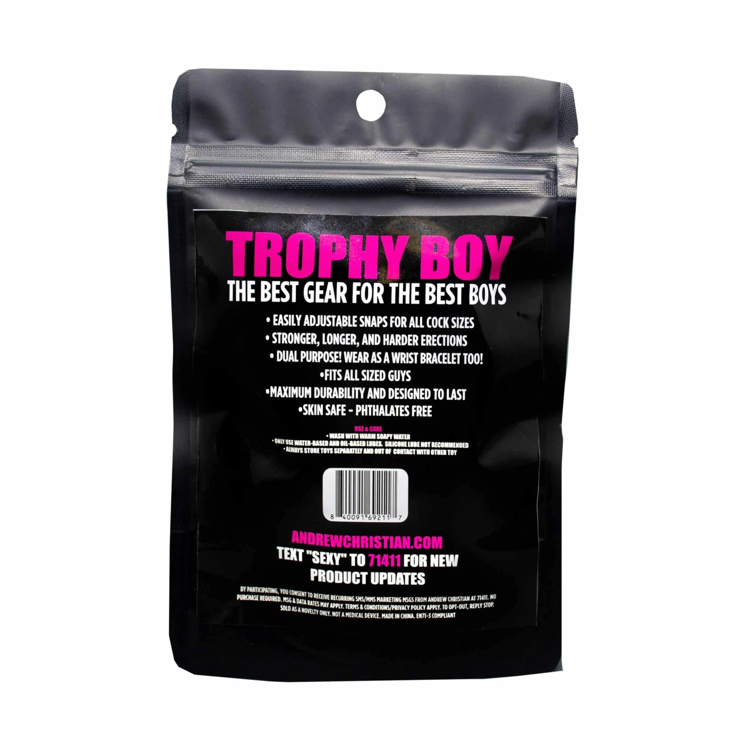 Cockring Trophy Boy Ajustable Par Boutons-Pression - Noir 4 Cockring Trophy Boy Ajustable Par Boutons-Pression - Noir – Image 4