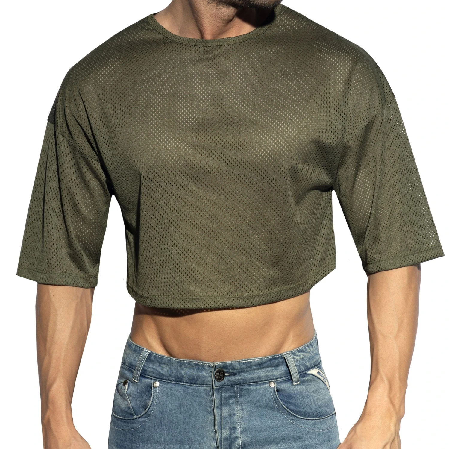 Crop Top Oversize Kaki 1 Crop Top Oversize Kaki