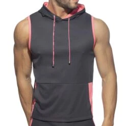 Débardeur à Capuche AD Gris Anthracite