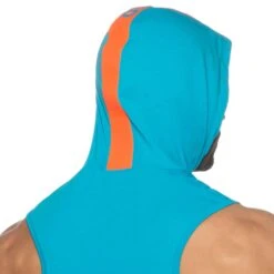 Débardeur à Capuche Bande Logo Bleu -Boutique De Sous-vêtements debardeur a capuche bande logo bleu addicted 2
